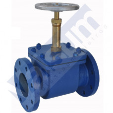 VALVULA DE RETENCION  DE CLAPETA BRIDADA CON VOLANTE MANIOBRA